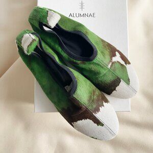 Alumnae printed calf hair flats, size 36